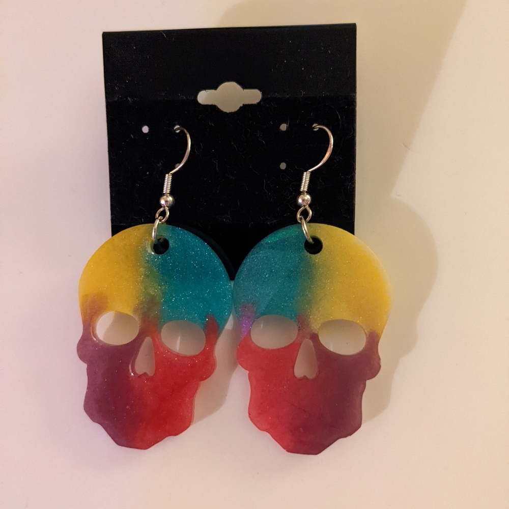 Acrylic Skull Earrings